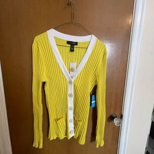 Chartreuse Cardigan by Cable & Gauge